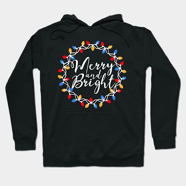 Christmas Merry and Bright Wreath Hoodie by MilotheCorgi